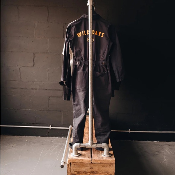 P&CO Wild Days Long Sleeve Navy Mechanic Jumpsuit - Picture 4 of 4